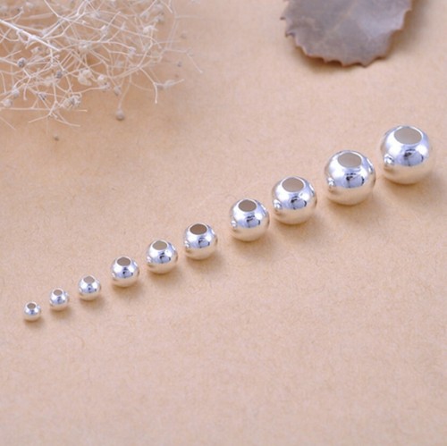 50pcs 925 silver - 925, round