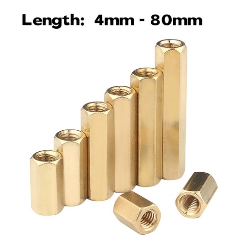 Female brass hex - brass,
