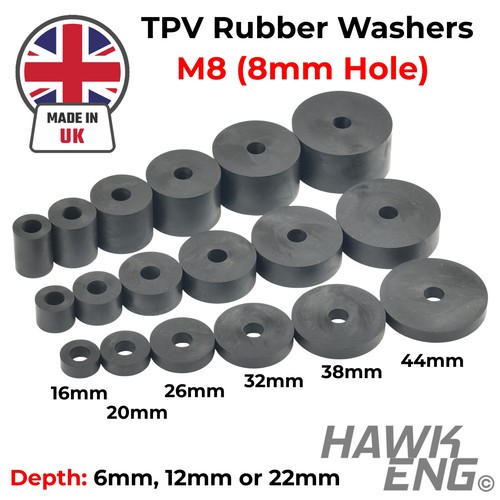Rubber spacers - m8,