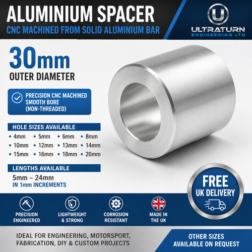 30mm aluminium spacer bush - spacer,
