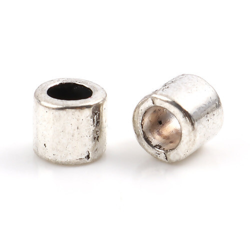 Tibetan silver spacer beads - silver,